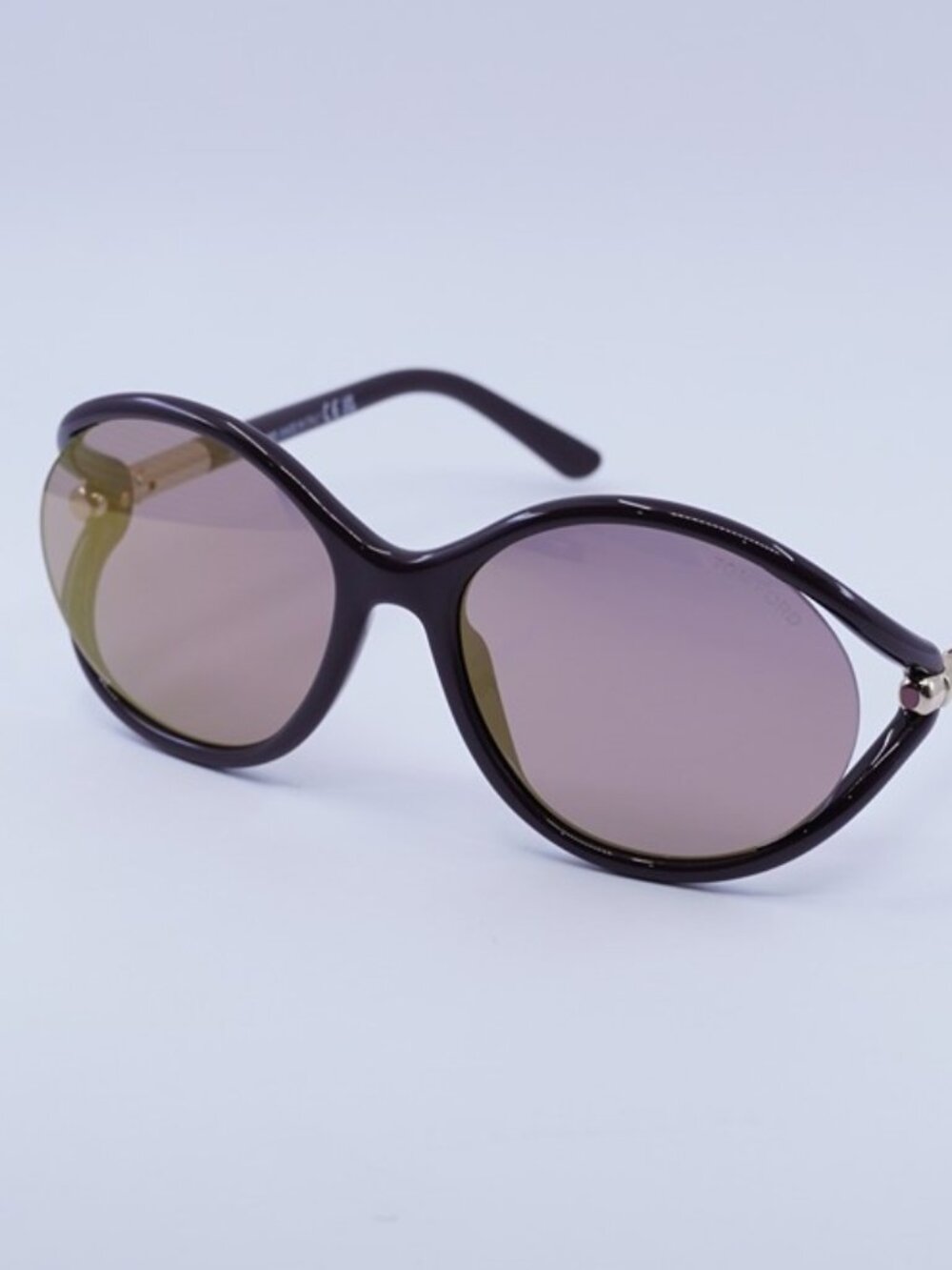 Tom Ford Melody FT1090 48Z Sunglasses Brown Round Frame, Brown Lenses